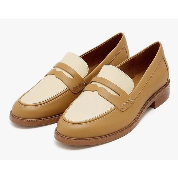 Franco Sarto Shoes - Franco Sarto Women's Chrissy Penny Loafers Size 8.5 Wide Tan Multi Preppy Fall